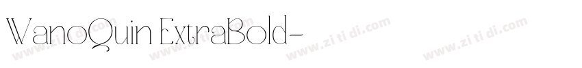 WanoQuin ExtraBold字体转换